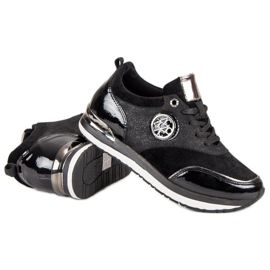 Aclys Chaussures de sport nouées noir 1