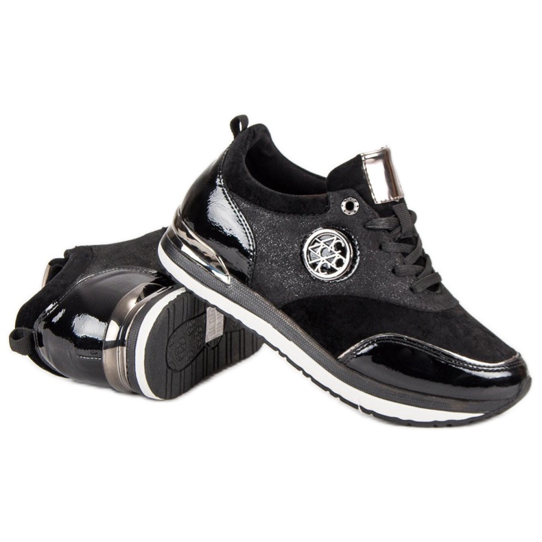 Aclys Chaussures de sport nouées le noir 1