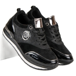 Aclys Chaussures de sport nouées le noir 2