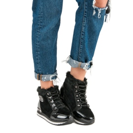 Aclys Baskets nouées à la mode le noir 4