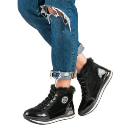 Aclys Baskets nouées à la mode le noir 5