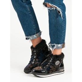 Aclys Baskets nouées à la mode le noir multicolore 3