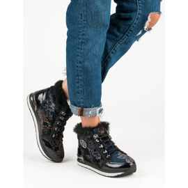 Aclys Baskets nouées à la mode le noir multicolore 4