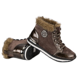 Aclys Baskets nouées à la mode brun 2