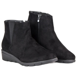 Kylie Bottines en daim le noir 1
