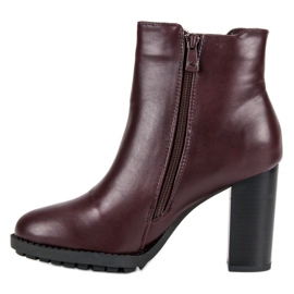 Kylie Bottines bordeaux sur la poste noir 1