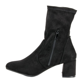Kylie Bottines en daim à enfiler le noir 1