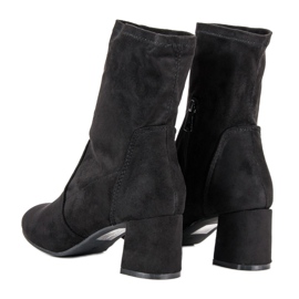 Kylie Bottines en daim à enfiler le noir 2