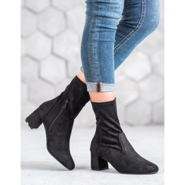 Kylie Bottines en daim à enfiler le noir 5