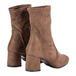 Kylie Bottines en daim à enfiler beige 2