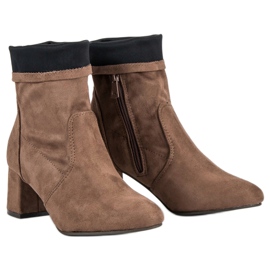 Kylie Bottines en daim à enfiler beige 4