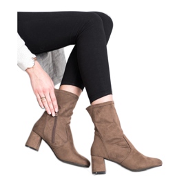 Kylie Bottines en daim à enfiler beige 5