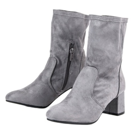 Kylie Bottines en daim à enfiler gris 2