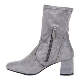 Kylie Bottines en daim à enfiler gris 1