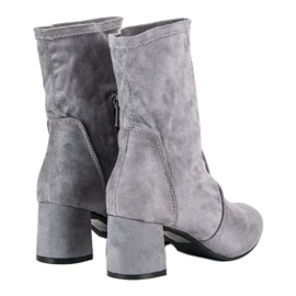 Kylie Bottines en daim à enfiler gris 3