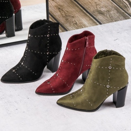 Kylie Bottines en daim kaki multicolore vert 5