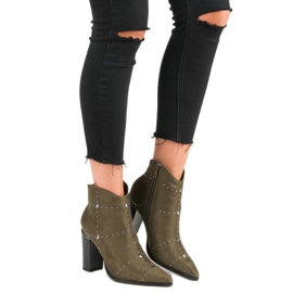 Kylie Bottines en daim kaki multicolore vert 7