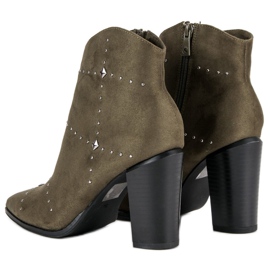 Kylie Bottines en daim kaki multicolore vert 6