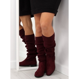 Boots bordeaux BM102 rouge multicolore 3