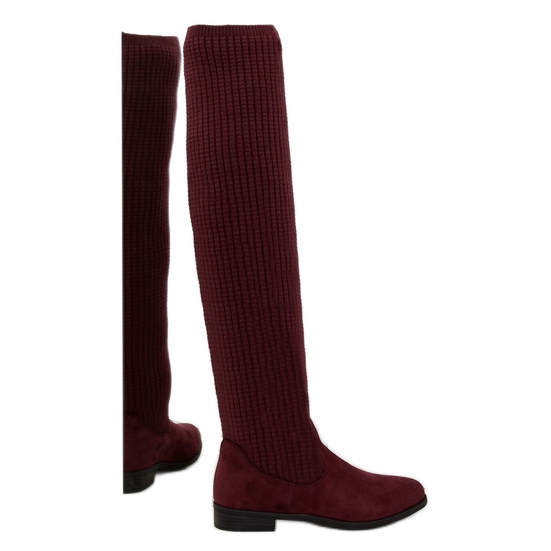 Boots bordeaux BM102 rouge multicolore 1