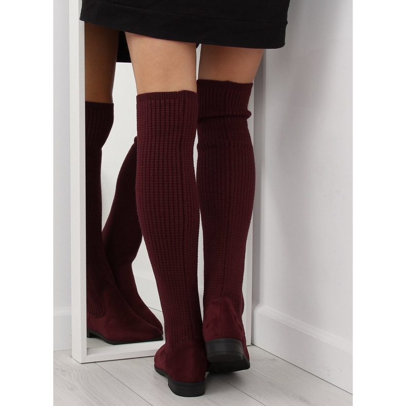 Boots bordeaux BM102 rouge multicolore 2