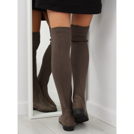 Boots mousquetaire marron BM102 kaki brun 2