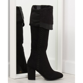 Bottines noires à talons BH133-HB noir 1