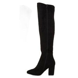 Bottines noires à talons BH133-HB noir 2