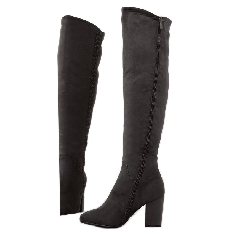 Gris Bottines à talons BH133-HB Gris 1