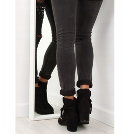 Noir YL56 Bottines noires à talons 1