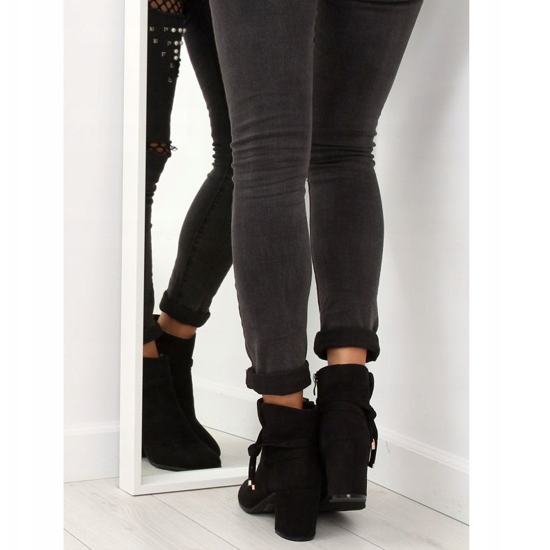 Noir YL56 Bottines noires à talons le noir 1