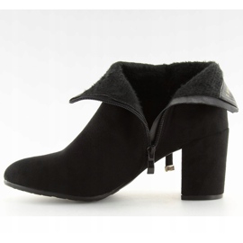 Noir YL56 Bottines noires à talons 2