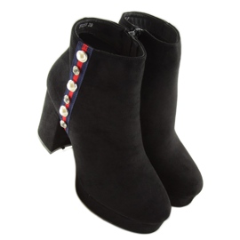 Noir YQ208 Bottines compensées noires le noir 4