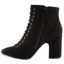 Bottes sur un talon stable noir SP03 Noir 3