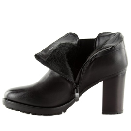 Bottines à talons noires 3439 Noir le noir 2