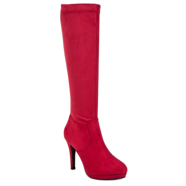Small Swan Bottes sexy pour femmes rouge 1
