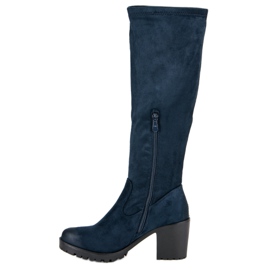 Bottines à talons en daim de VINCEZA multicolore bleu 2