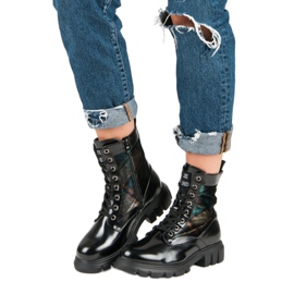 Kylie Bottes à carreaux le noir 2