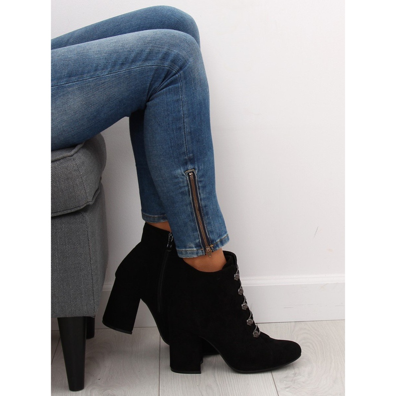 Noir OM-15 Bottines noires à talons le noir 1