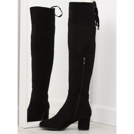 Bottines noires à talons B-318 noir le noir 3