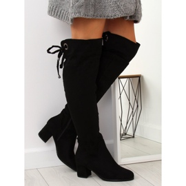 Bottines noires à talons B-318 noir le noir 1