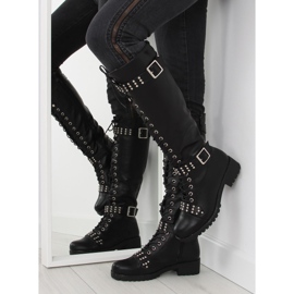Bottes d'équitation à crampons noir PE116 noir le noir 2