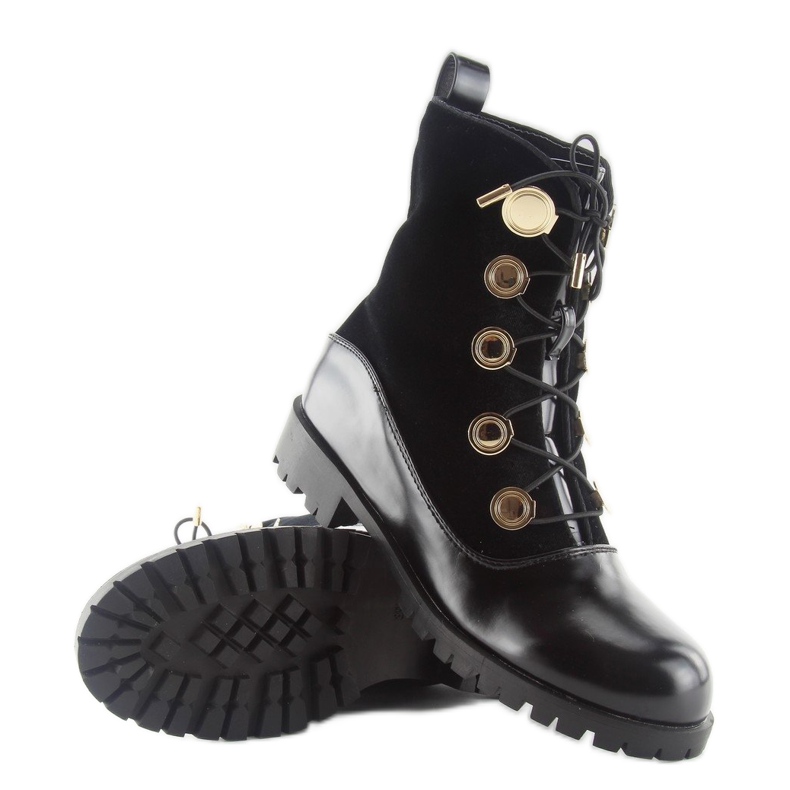 Ouvriers en velours avec boutons noir R113p Noir le noir 2