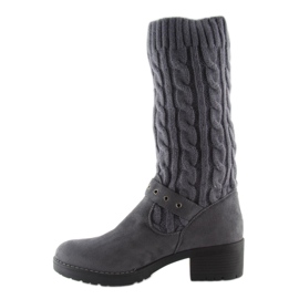 Bottes en maille grises NC109 2 Bottes en maille grises NC109 2