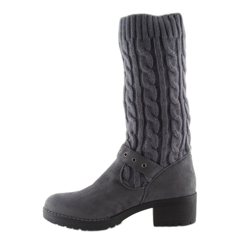 Bottes en maille grises NC109 2