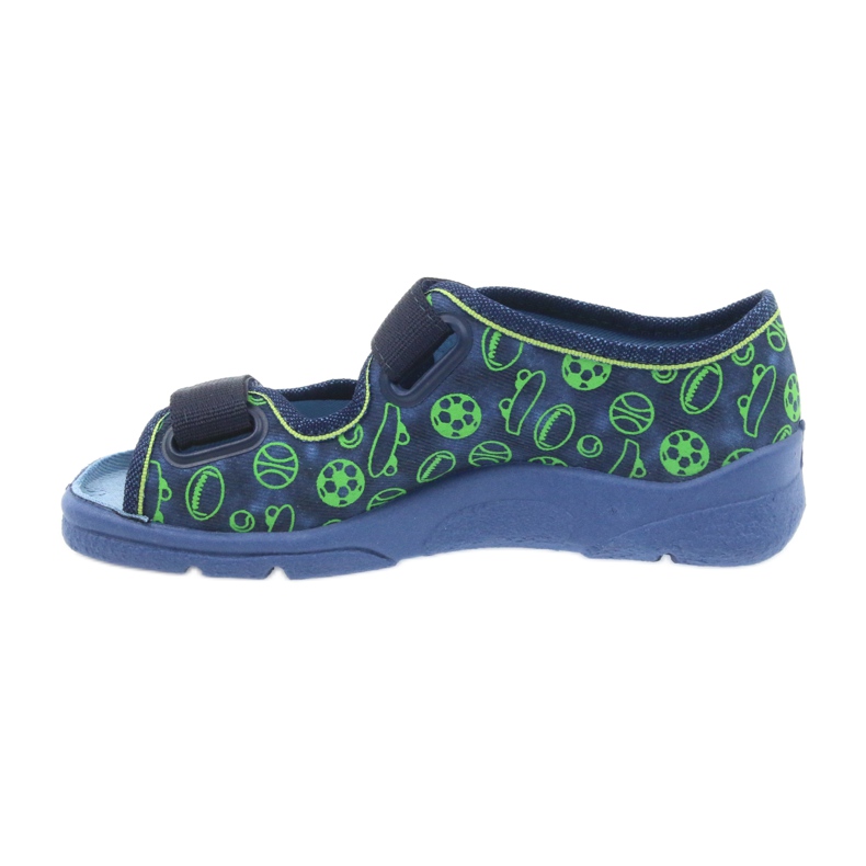 Befado chaussures pour enfants sandales pantoufles 969y124 vert bleu marine 2