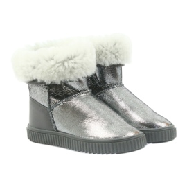 Bottes en cuir Bartek 477750 laine naturelle argent gris 6 Bottes en cuir Bartek 477750 laine naturelle argent gris 6