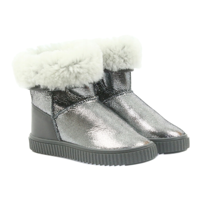 Bottes en cuir Bartek 477750 laine naturelle argent gris 6 Bottes en cuir Bartek 477750 laine naturelle argent gris 6