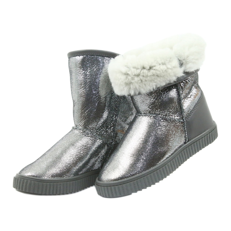 Bottes en cuir Bartek 477750 laine naturelle argent gris 5 Bottes en cuir Bartek 477750 laine naturelle argent gris 5