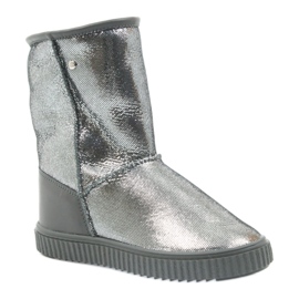 Bottes en cuir Bartek 477750 laine naturelle argent gris 1 Bottes en cuir Bartek 477750 laine naturelle argent gris 1